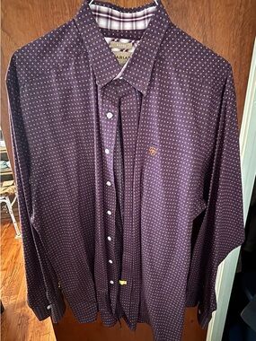 Ariat Men's Deep Purple Micro-Pattern Button-Up Shirt